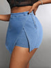 Women'S Elegant Asymmetrical Denim Shorts