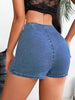 Elegant High-Waist Slimming Denim Skirt Shorts