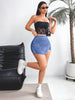 Elegant High-Waist Slimming Denim Skirt Shorts