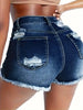Women'S High-Stretch Ripped Denim Shorts