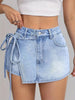 New Design Asymmetrical Hem Mid-Rise Shorts Skirt