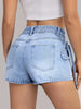New Design Asymmetrical Hem Mid-Rise Shorts Skirt