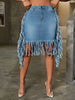 Crazy jeans short skirt