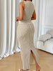 Women'S Casual Two-Piece Striped Button-Up Top and Skirt Set
