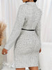 Elegant Women's Plaid Double-Breasted Crop Blazer & Skirt Set