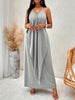 Women'S Solid Color Halter Neck Maxi Dress