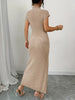 Women's High Neck Sleeveless Slim-Fit Long Dress
