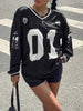 Women's Y2K Retro Geometric Number