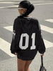 Women's Y2K Retro Geometric Number
