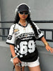 Women's Y2K V-Neck Short Sleeve T-Shirt
