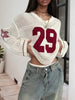 Women's Casual V-Neck Long Sleeve Pullover