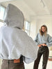 Women's Elegant Middle Eastern-Inspired Hooded Long Sleeve Cropped Sweatshirt