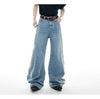 Washed Spine Metal Studs Design Denim Jeans