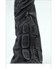 Heavyweight Washed PU Leather Patchwork Denim Jeans