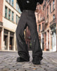 Zipper Slit Micro Flare Trousers