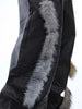Fur Design Flare PU Leather Pants