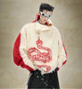 Snake motif knit sweater