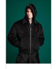 Embroidered Short Cleanfit Jacket Men Woolen Thickened Zipper Outerwear