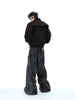 Embroidered Short Cleanfit Jacket Men Woolen Thickened Zipper Outerwear