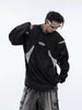 V collar padded shoulder Retro sports tees