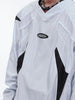 V collar padded shoulder Retro sports tees