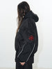 Two-Piece Sports Badge Print Hooded Cotton Jacket