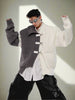 Deconstructing Stitching Metal Button Knitted Coat