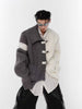 Deconstructing Stitching Metal Button Knitted Coat