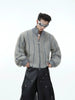 Faux Fur Mink Short Knit Sweater with High Collar