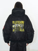 Two-Piece Sports Badge Print Hooded Cotton Jacket