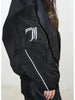 Two-Piece Sports Badge Print Hooded Cotton Jacket