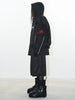 Two-Piece Sports Badge Print Hooded Cotton Jacket