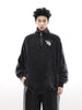 Oversize Zipper Raglan-sleeve Sweatshirt & Wide-leg Sweatpants Setup