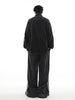 Oversize Zipper Raglan-sleeve Sweatshirt & Wide-leg Sweatpants Setup
