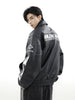 Oversize Logo PU Leather Jacket