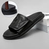 Men'S Slip-On Sandals - Casual Summer Shoes with Round Toe, Soft Faux Upper