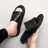 Men'S Slip-On Sandals - Casual Summer Shoes with Round Toe, Soft Faux Upper