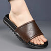 Men'S Casual Slip-On Sandals - Black Faux, Non-Slip