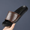 Men'S Casual Slip-On Sandals - Black Faux, Non-Slip
