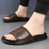 Men'S Casual Slip-On Sandals - Black Faux, Non-Slip