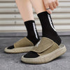 Casual Thick Sole, Height-Boosting, Beige & Olive Green