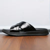 Men's Genuine Leather Slide Sandals - Lightweight, Breathable, Stylish Crocodile Pattern