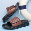 Men'S Genuine Faux Leather Slip-On Sandals - Breathable, Lightweight Casual Shoes