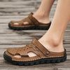 Men'S Slip-On Casual Sandals - Breathable Faux Upper, Cushioned TPR Sole