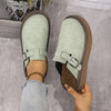 Slip-On Loafers - Soft PU Cover with Thick Rubber Sole, Comfortable Ankle Strap Shoes