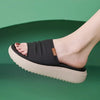 Breathable Open-Toe Casual Shoes with Anti-Slip Thick Cushioned MD Sole, Synthetic Leather Upper & Lining