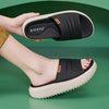 Breathable Open-Toe Casual Shoes with Anti-Slip Thick Cushioned MD Sole, Synthetic Leather Upper & Lining