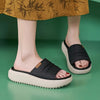 Breathable Open-Toe Casual Shoes with Anti-Slip Thick Cushioned MD Sole, Synthetic Leather Upper & Lining