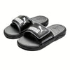 PUMA Unisex Casual Slippers - Black & White Breathable Summer Shoes with Closure, Durable Rubber Sole & Fabric Lining