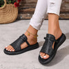 Floral Embossed Slip-On Flat Sandals - Breathable TPU Upper & Lining, Comfortable Rubber Sole, Open-Toe